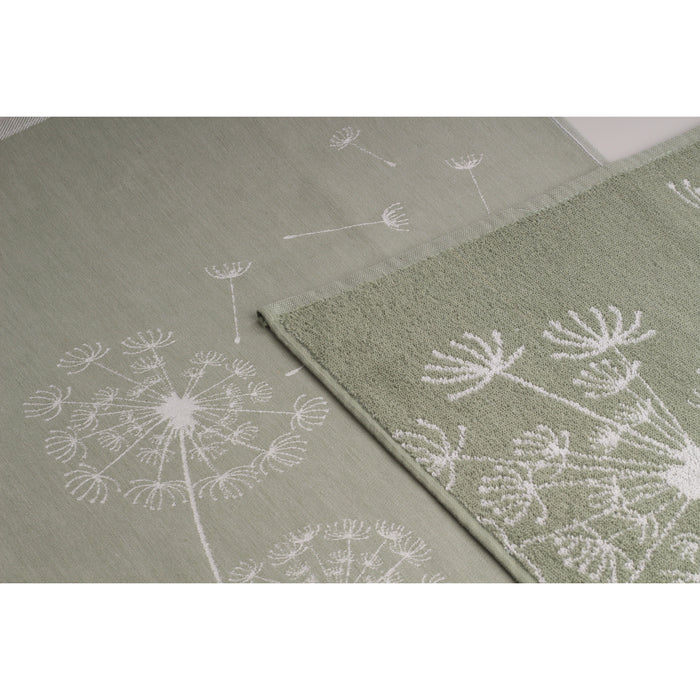 Seashell Keuken- en Theedoek - Set|12 - Dandelion - oud groen