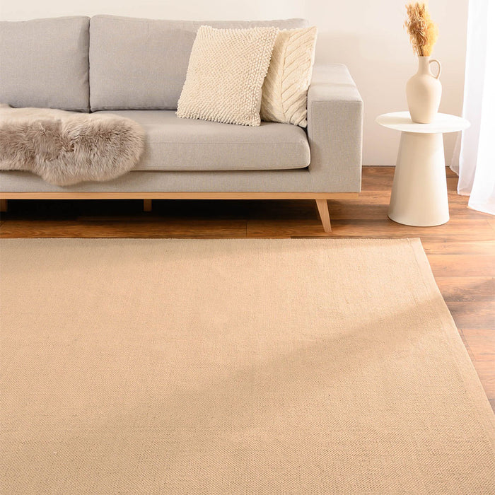 Nordic Weavers Katoen vloerkleed - Svelvik beige - 300x400 cm