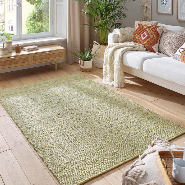 Tapeso Wollen vloerkleed - Lundr groen - 170x230 cm