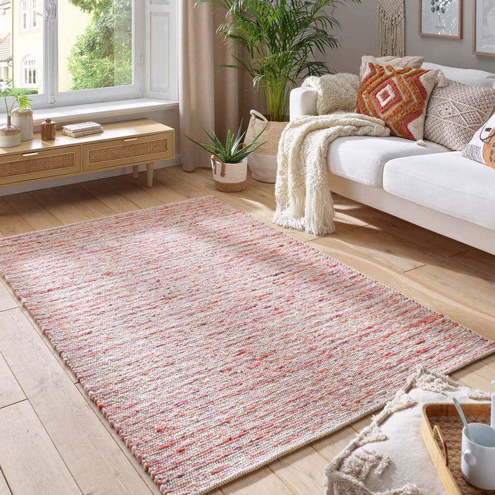 Tapeso Wollen vloerkleed - Thora rood|roze - 170x230 cm