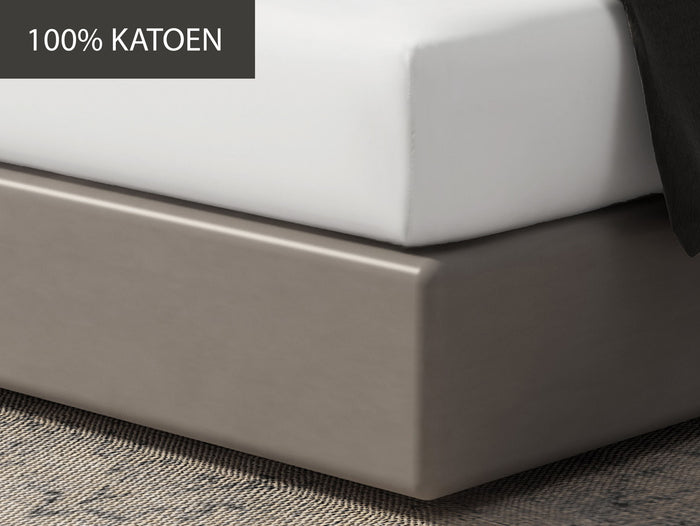 Hoeslaken - 100% natuurlijk katoen - 90x200 - wit