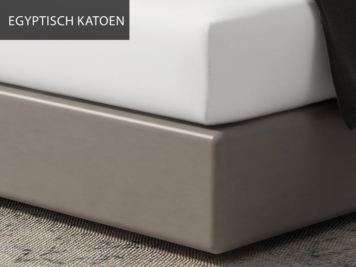 Luxe hoeslaken - Egyptisch percal katoen - 160x200 - wit