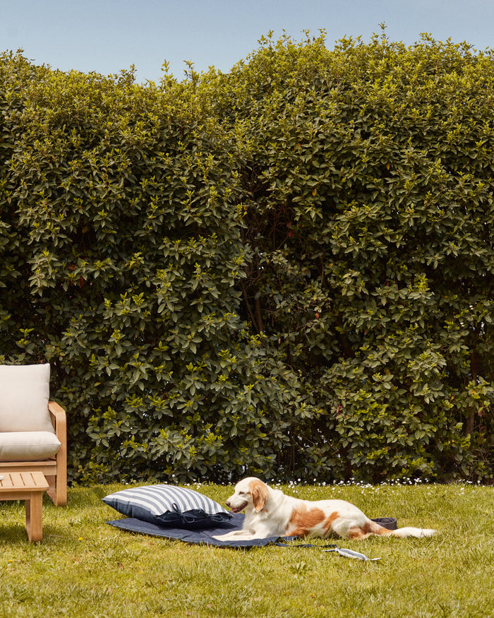 Kave Home - Tabby-kussen 100% katoen gecombineerde grijze en blauwe