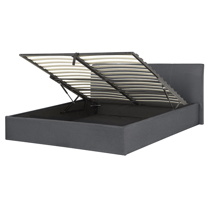 Beliani - ORBEY - Tweepersoonsbed - Grijs - 160 x 200 cm - Polyester