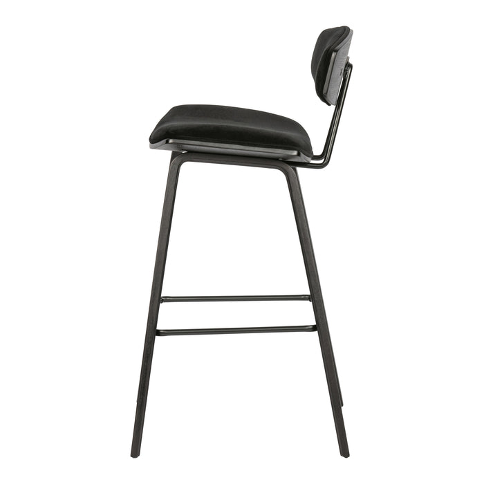 WOOOD Senn Barkruk - Fluweel Zwart