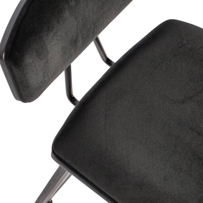 WOOOD Senn Barkruk - Fluweel Zwart