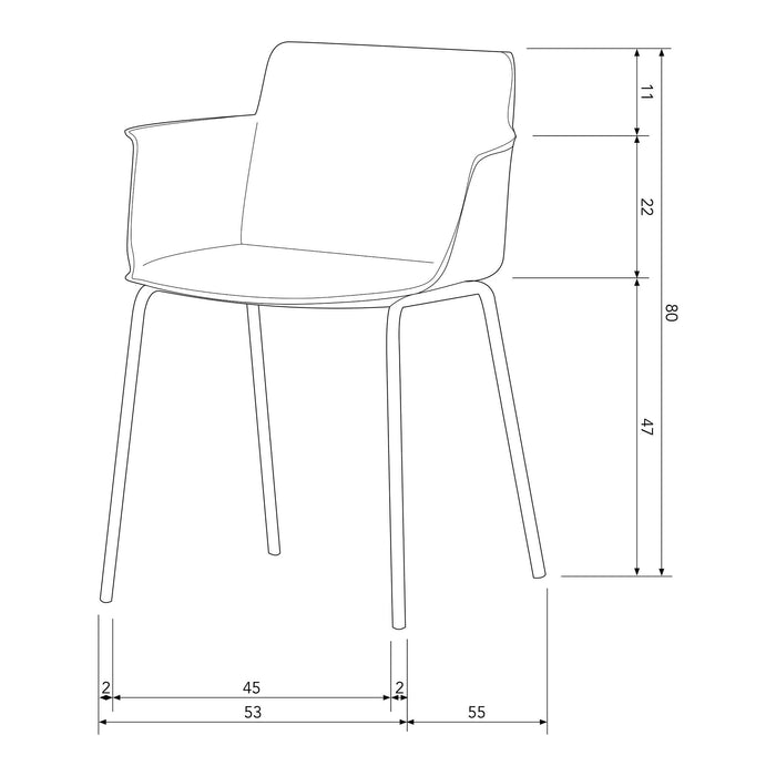 Woood Foppe Stoel Outdoor - Mist