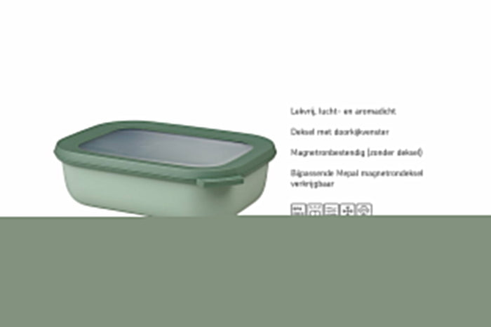 Multikom Cirqula rechthoekig 3000 ml - Nordic white