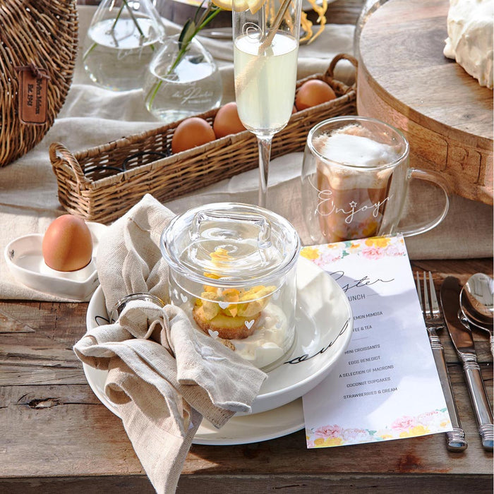 Rivièra Maison - Elegante opslagpot van transparant glas met een hoogte van 12 cm