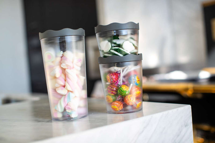 Oslo Voorraadpotten, Set van 3 Stuks, As Grijs - Koziol | Prince