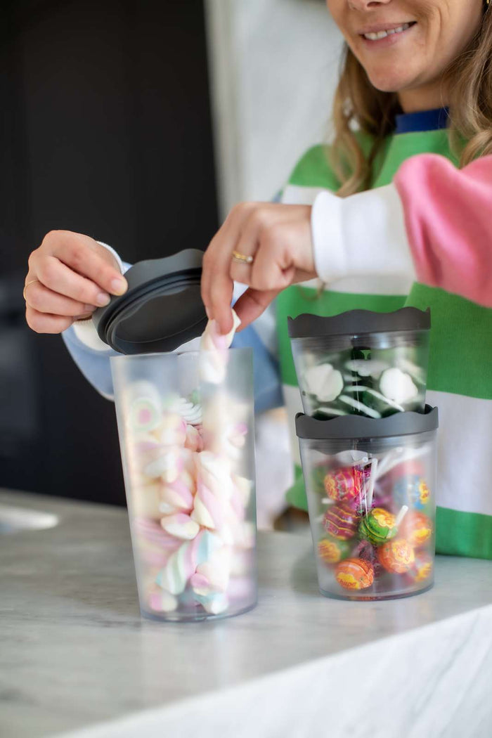 Oslo Voorraadpotten, Set van 3 Stuks, As Grijs - Koziol | Prince