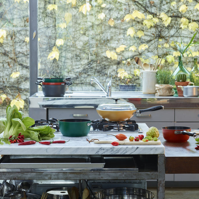 Kookpan Vintage extra hoog 20 cm incl deksel - Sambonet