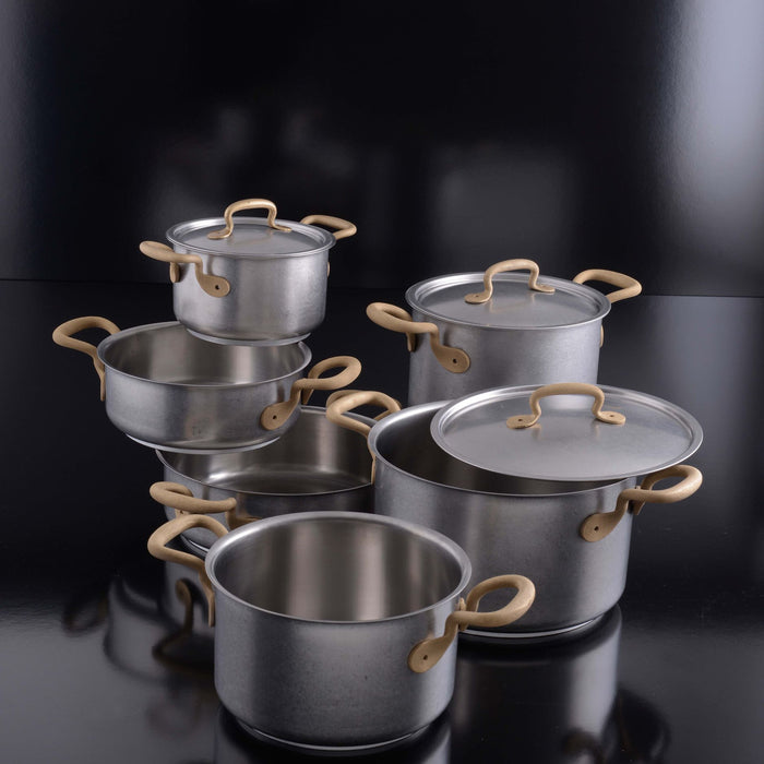 Kookpan Vintage extra hoog 20 cm incl deksel - Sambonet