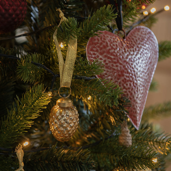 Clayre & Eef Kerstbal Ø 4 cm Goudkleurig Glas