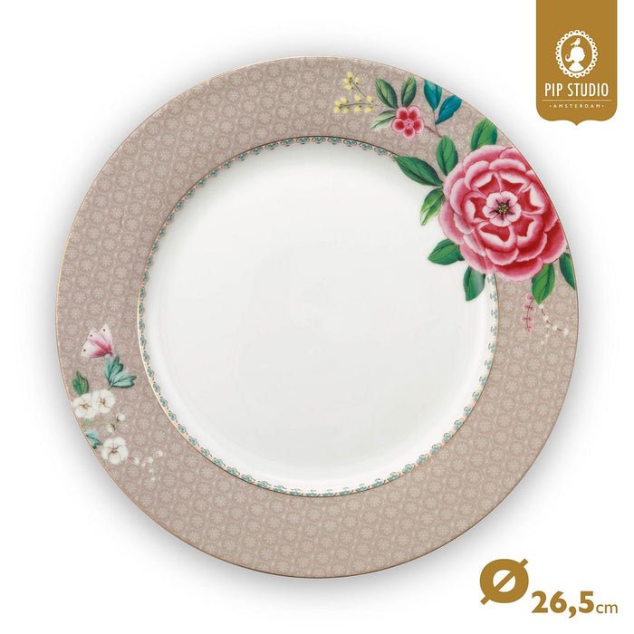 Pip Studio Borden - Set van 2 - Khaki - Blushing Birds - Ø26.5cm