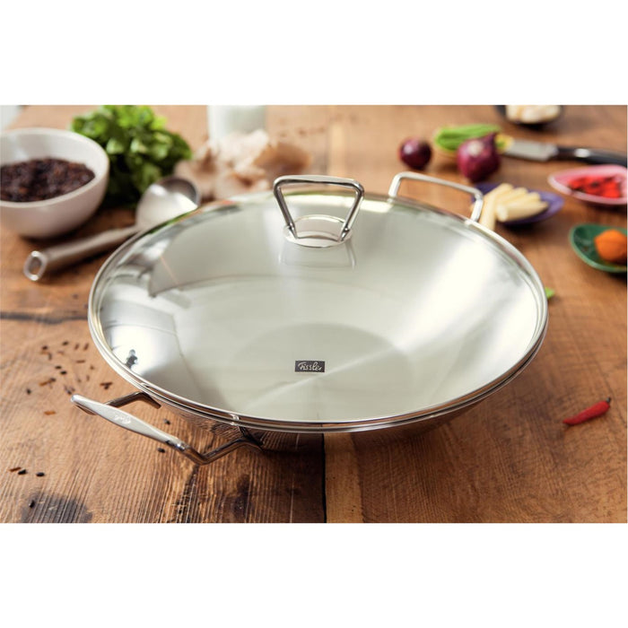 Fissler kunming wok met glasdeksel, 35cm