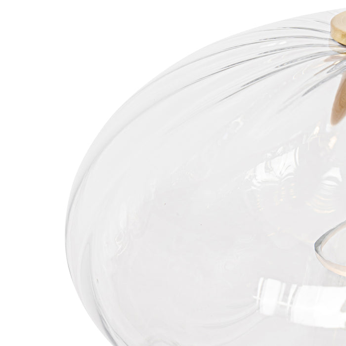 QAZQA Art Deco hanglamp goud met glas rond 3-lichts - Ayesha