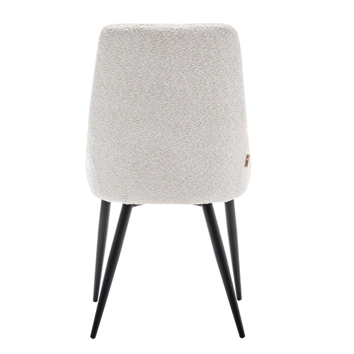 Furnihaus Eetkamerstoel Oscar Boucle Creme Set van 2