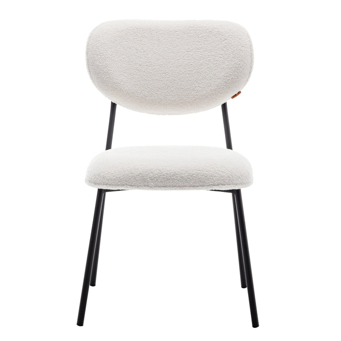 Furnihaus Eetkamerstoel Amalia Teddy Creme Set van 2