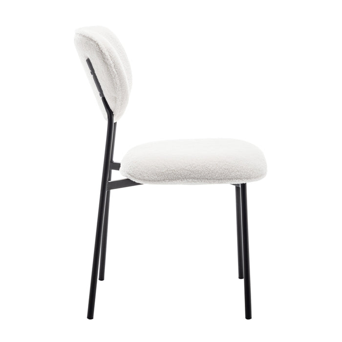 Furnihaus Eetkamerstoel Amalia Teddy Creme Set van 2