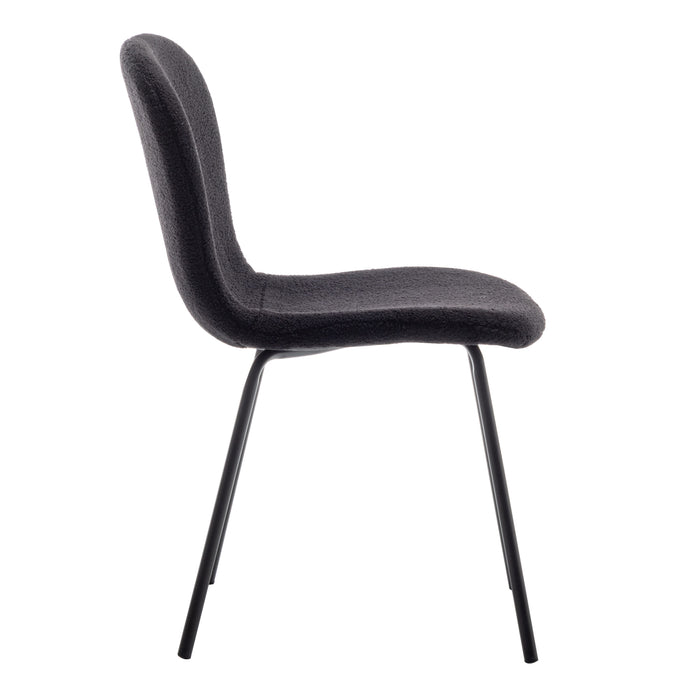 Furnihaus Eetkamerstoelen Set van 4 - Luca - Teddy - Zwart