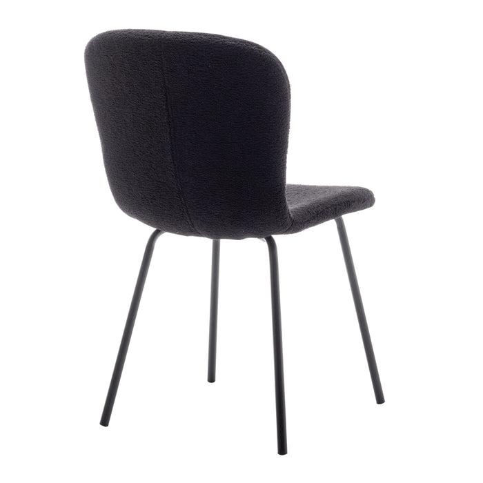 Furnihaus Eetkamerstoelen Set van 4 - Luca - Teddy - Zwart