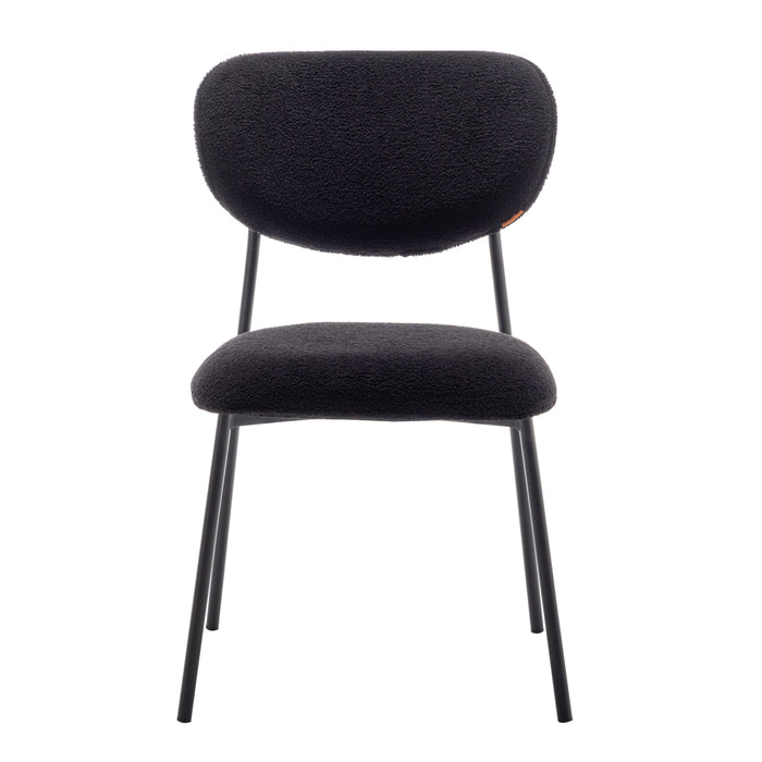 Furnihaus Eetkamerstoel Amalia Teddy Zwart Set van 4