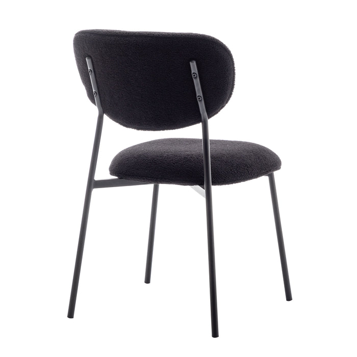 Furnihaus Eetkamerstoel Amalia Teddy Zwart Set van 4