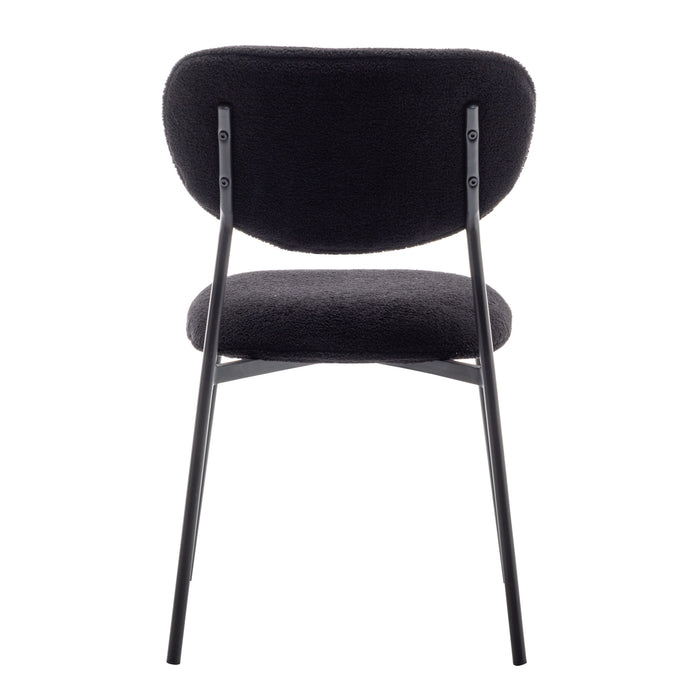 Furnihaus Eetkamerstoel Amalia Teddy Zwart Set van 4