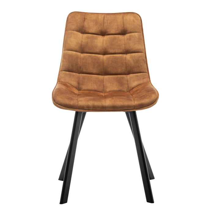 Furnihaus Eetkamerstoel Felix Velvet Geel Set van 4