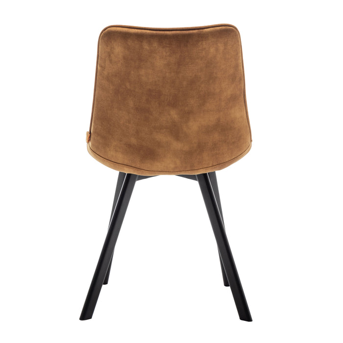 Furnihaus Eetkamerstoel Felix Velvet Geel Set van 4