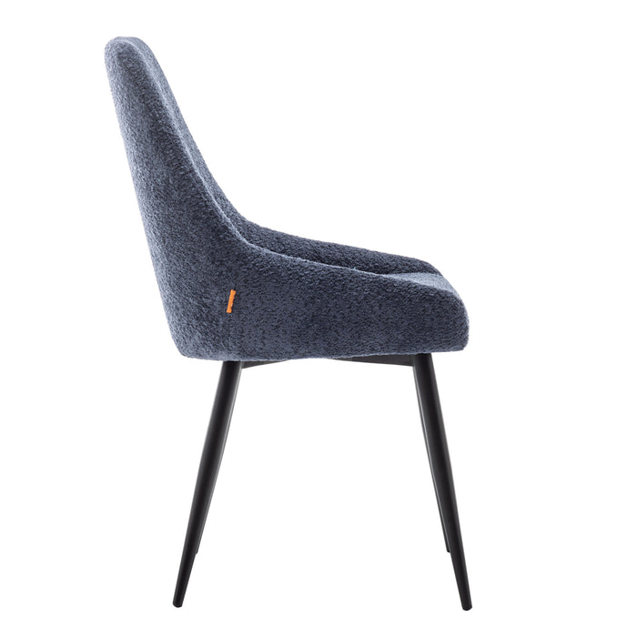 Furnihaus Eetkamerstoel Oscar Boucle Blauw Set van 2