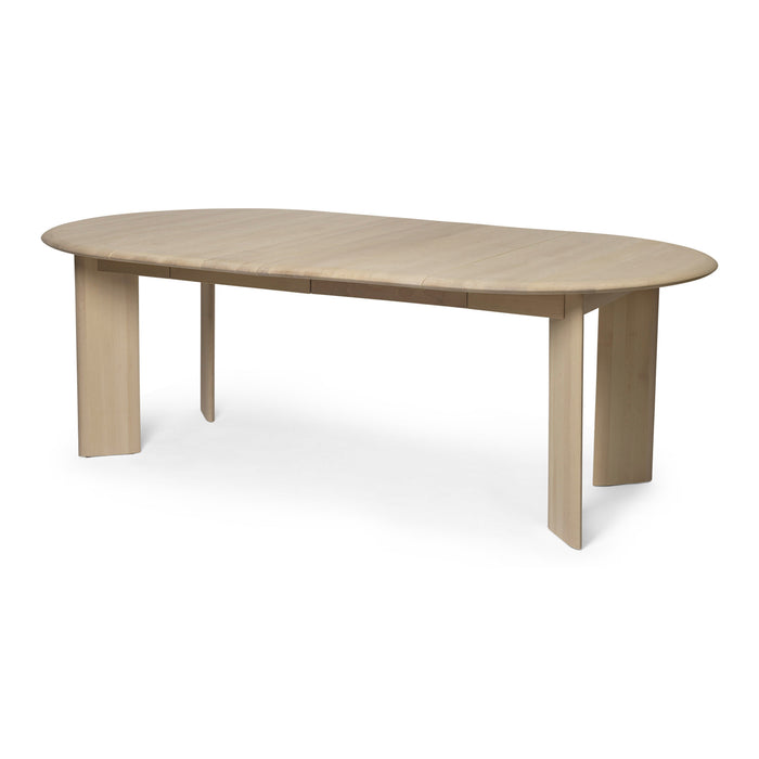 Ferm Living Bevel Uitschuifbare Eettafel 117/167/217 x 117 cm - Wit Eikenhout