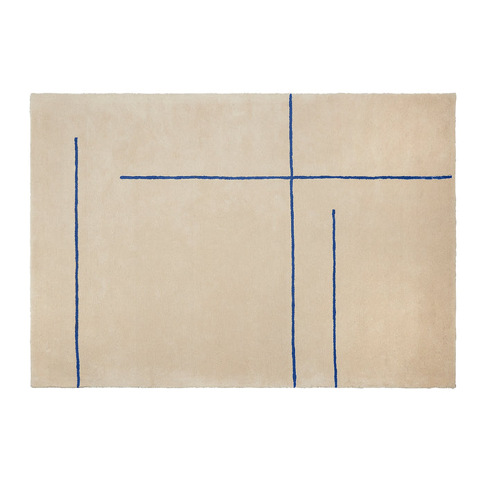 by fonQ Line Vloerkleed 170 x 240 cm - Blauw