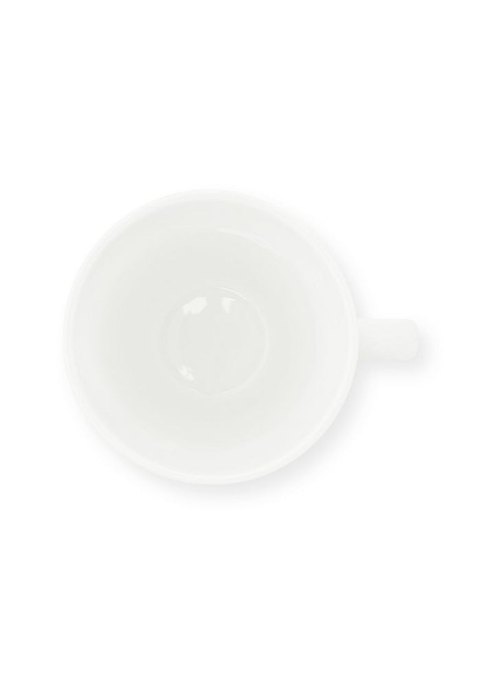 vtwonen Mini Mokken met Oor - Set van 6 - Wit - Porselein - 150ml