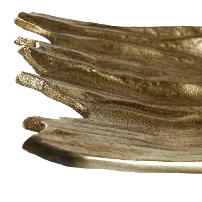 PTMD Terza Rechthoekige Schaal - 32 x 18 x 5 cm - Aluminium - Goud