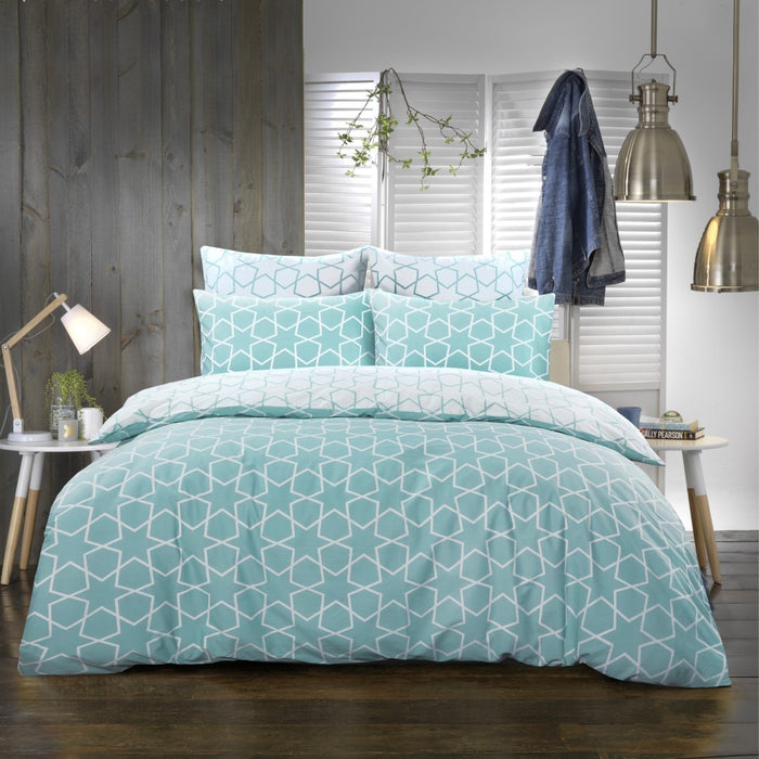 Day Dream Floor dekbedovertrek 140x200|220 cm blauw