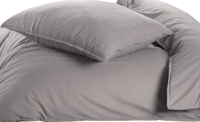 Day Dream Uni Flanel dekbedovertrek 200x200|220 cm grijs