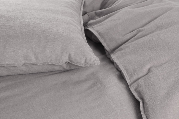 Day Dream Uni Flanel dekbedovertrek 200x200|220 cm grijs