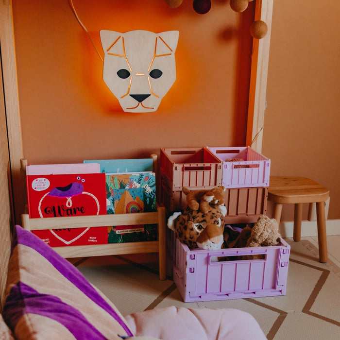 Houten wandlamp kinderkamer | Panter - blank