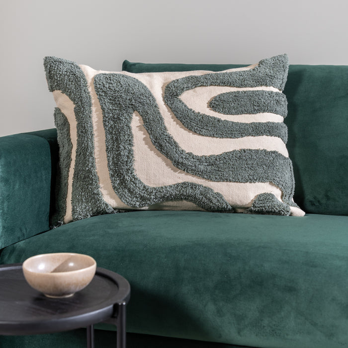 by fonQ Wave Sierkussen 40 x 60 cm - Groen