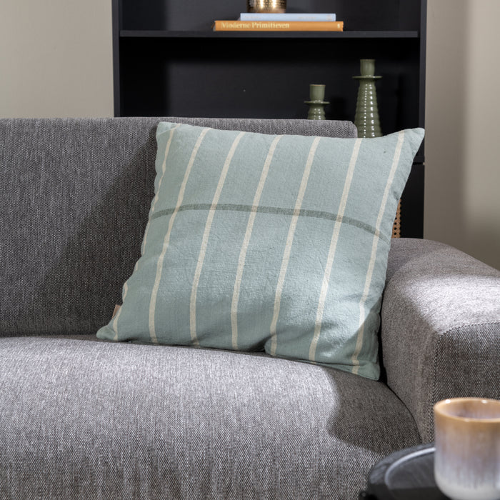 by fonQ Linen Line Sierkussen 50 x 50 cm - Lichtblauw