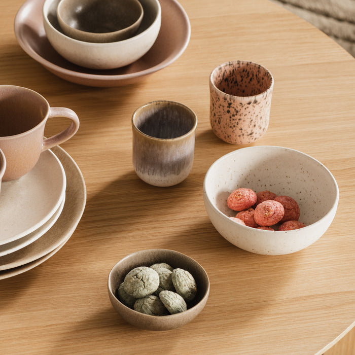 by fonQ Mixed Ceramics Kommen 4st. - Ø 11 cm - Taupe