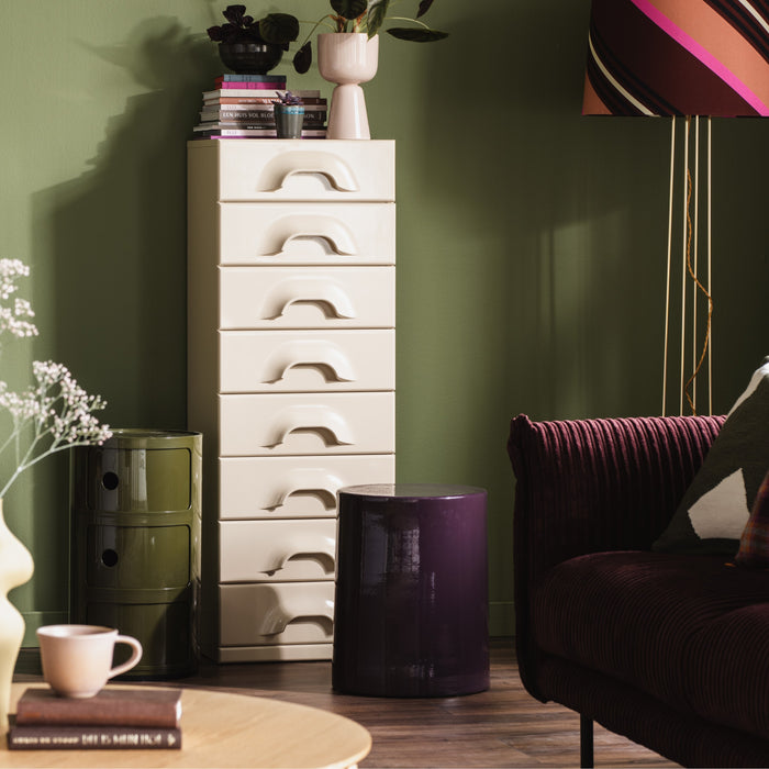 Kartell Componibili Kast Ø 32 cm - 3 Modules - Mosgroen