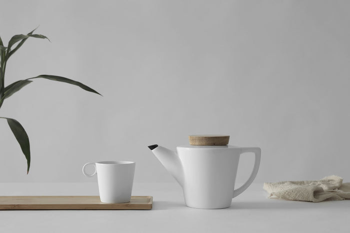 Viva Scandinavia Theepot met filter 1.2 liter Porselein|Hout