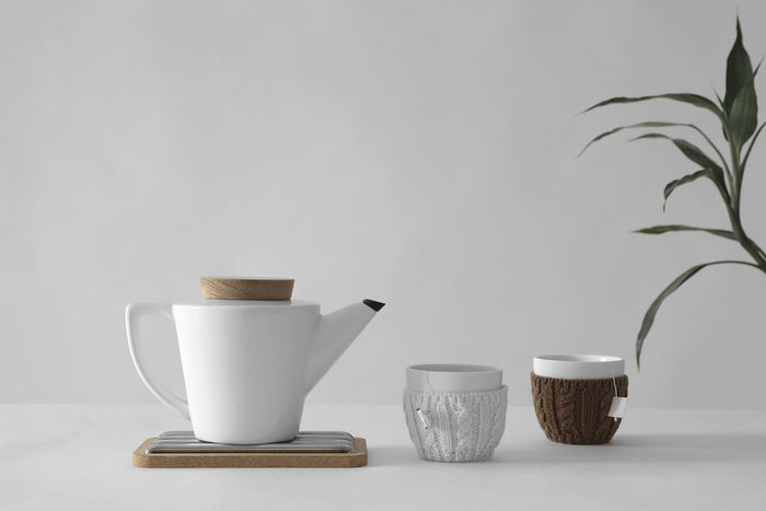Viva Scandinavia Theepot met filter 1.2 liter Porselein|Hout