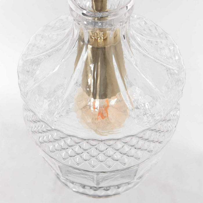 Mexlite Grazio glass hanglamp – E27 (grote fitting) – messing