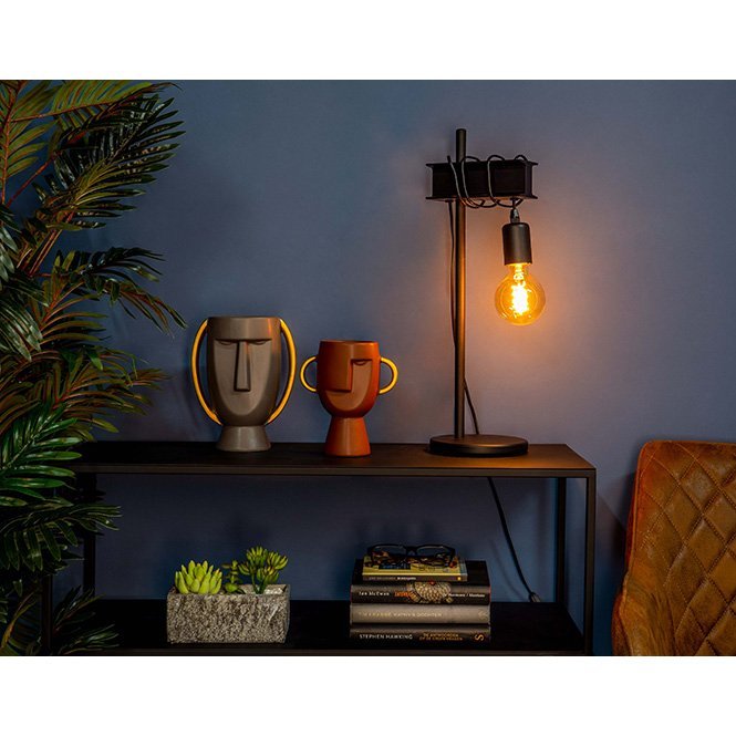 EGLO - Townshend - Metalen tafellamp balk 1 lichts zwart