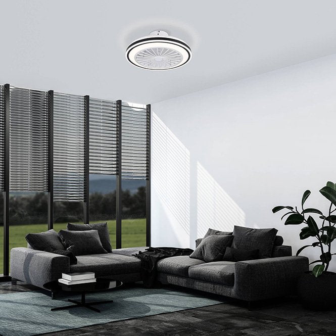 EGLO - Bilinga - Ventilator d:48cm zwart|wit CCT 2600lm dimbaar