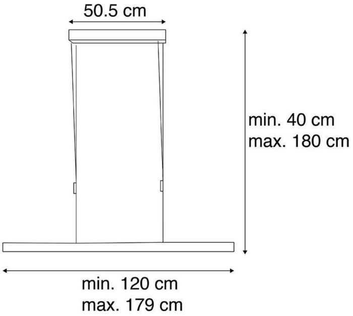 Paul Neuhaus Hanglamp Bacalia Antraciet L120-180cm